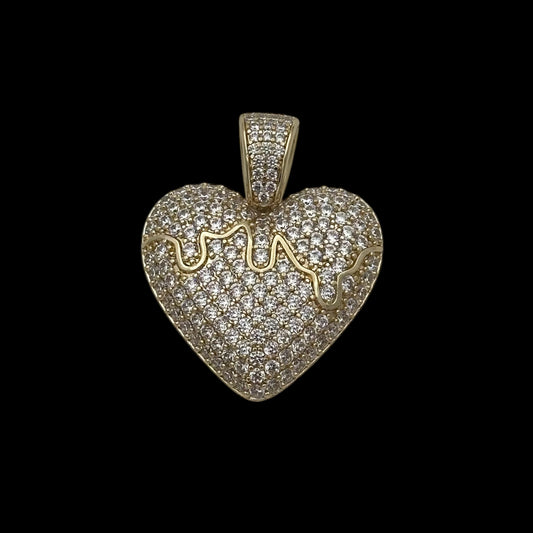 Pandantiv Heart Placat cu Aur 18K