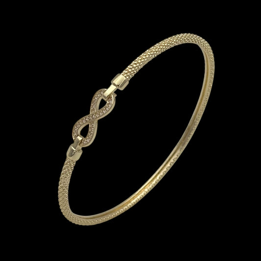 Brățară Fixă Infinity Placată cu Aur 18K