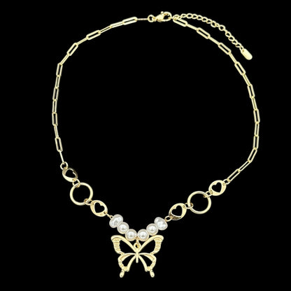 Colier Butterfly Placat cu Aur 18K