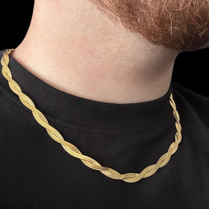 Colier Snake 2 Gold INOX