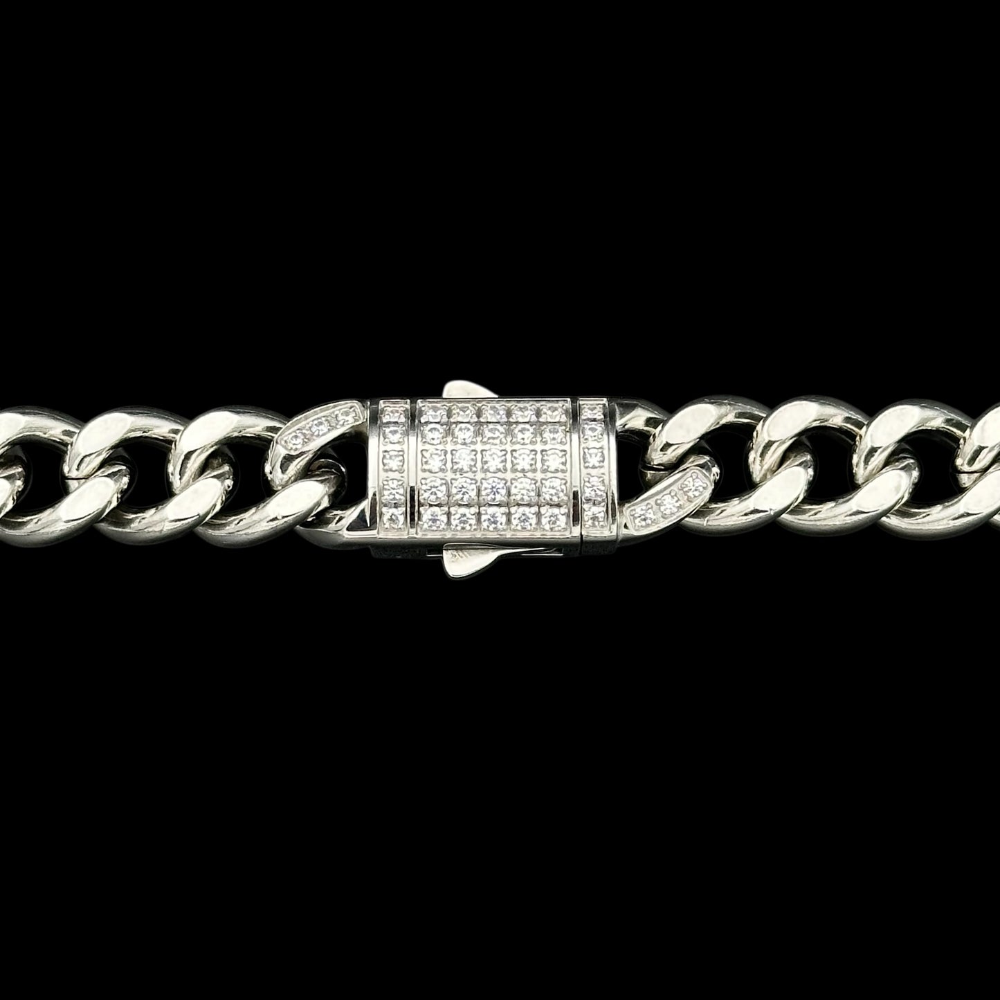 Brățară Cuban Clear 10mm INOX