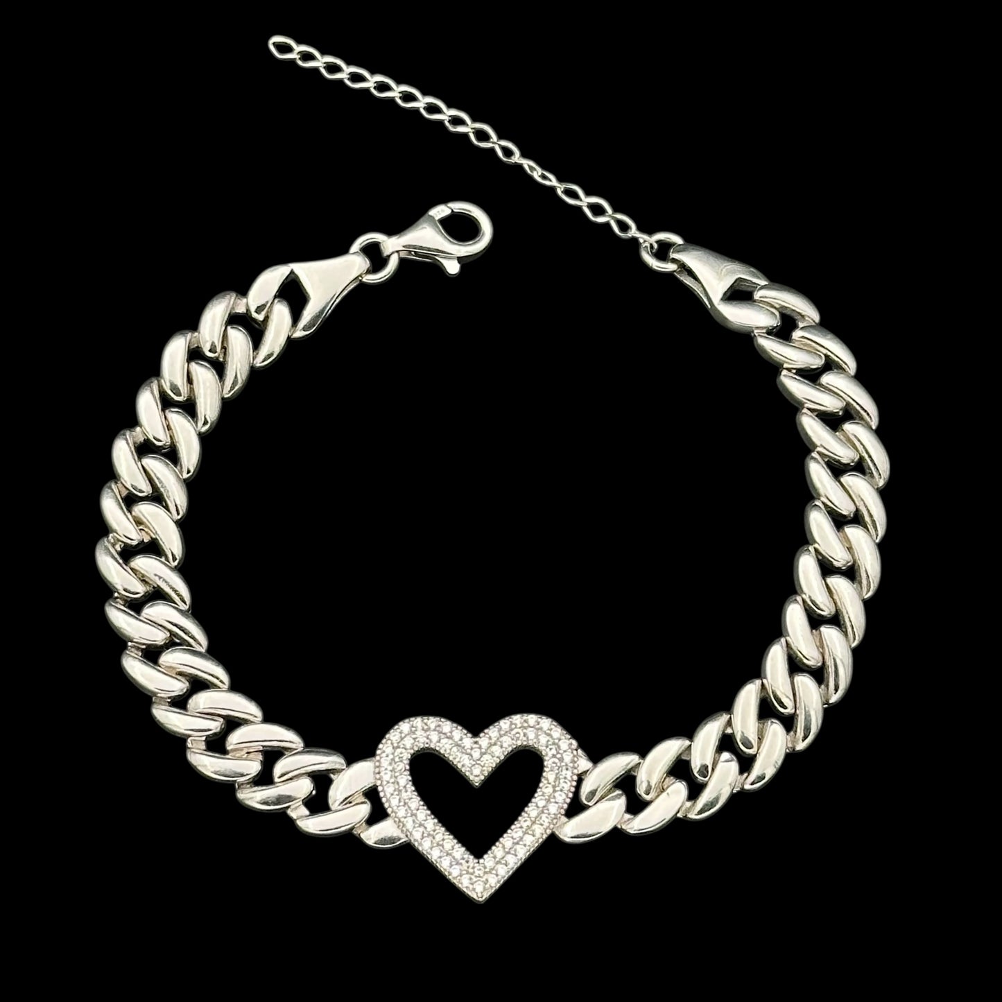 Bratara Cuban Love Argint