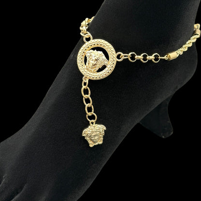 Brățară mână & picior Medusa Placată cu Aur 18K