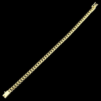 Brățară Cuban 6mm Placată cu Aur 18K