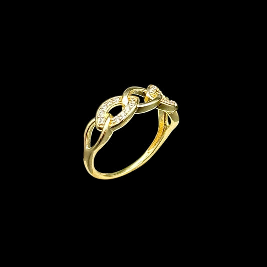 Inel Infinity Placat cu Aur 18K
