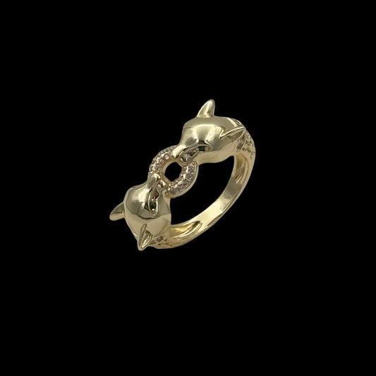 Inel Jaguar Placat cu Aur 18K
