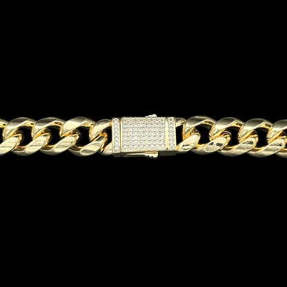 Colier Cuban 12mm Placat cu Aur 18K