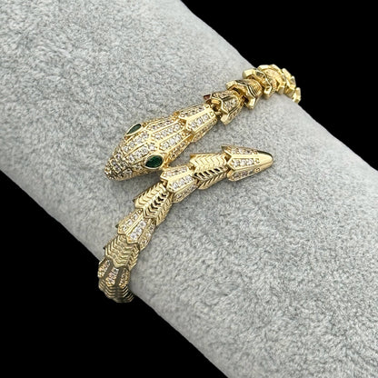 Brățară Snake Placată cu Aur 18K