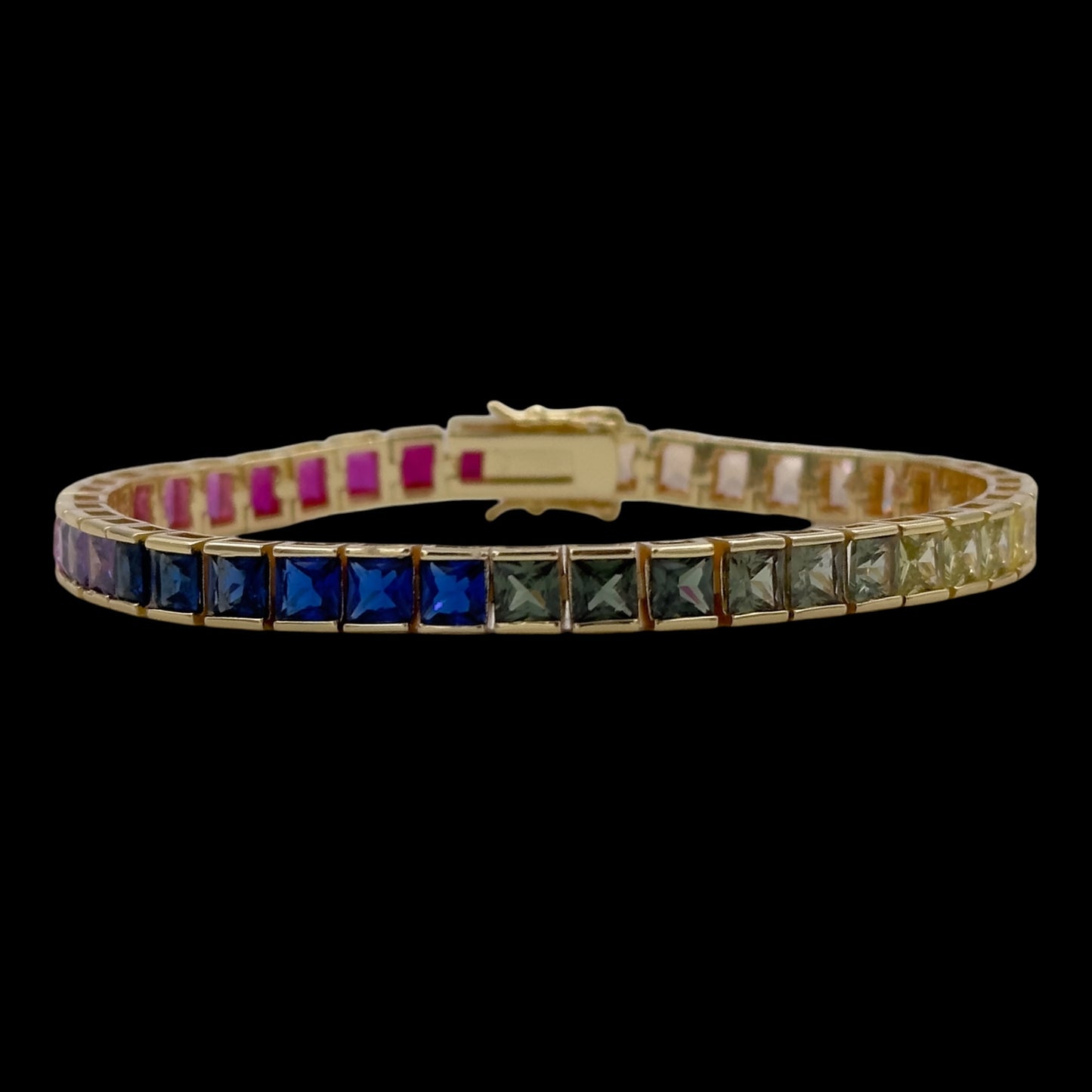 Brățară Tennis Deluxe Multicolor Placată cu Aur 18K
