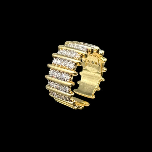Inel reglabil Majestic Placat cu Aur 18K