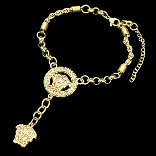 Brățară mână & picior Medusa Placată cu Aur 18K