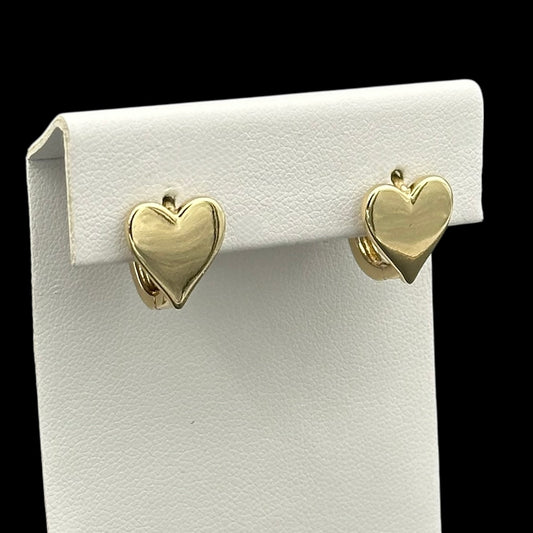 Cercei Golden Heart Placați cu Aur 18K