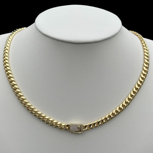 Colier Cuban 6mm Placat cu Aur 18K