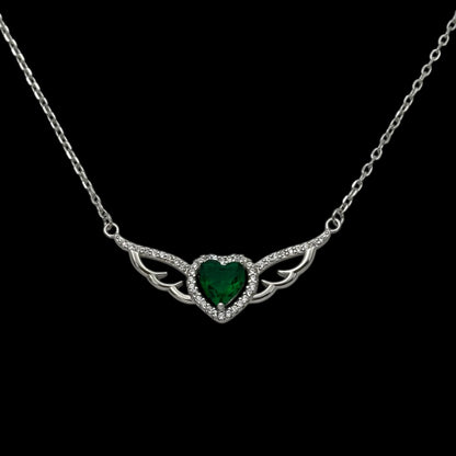 Lantisor Angel's Heart Green Argint