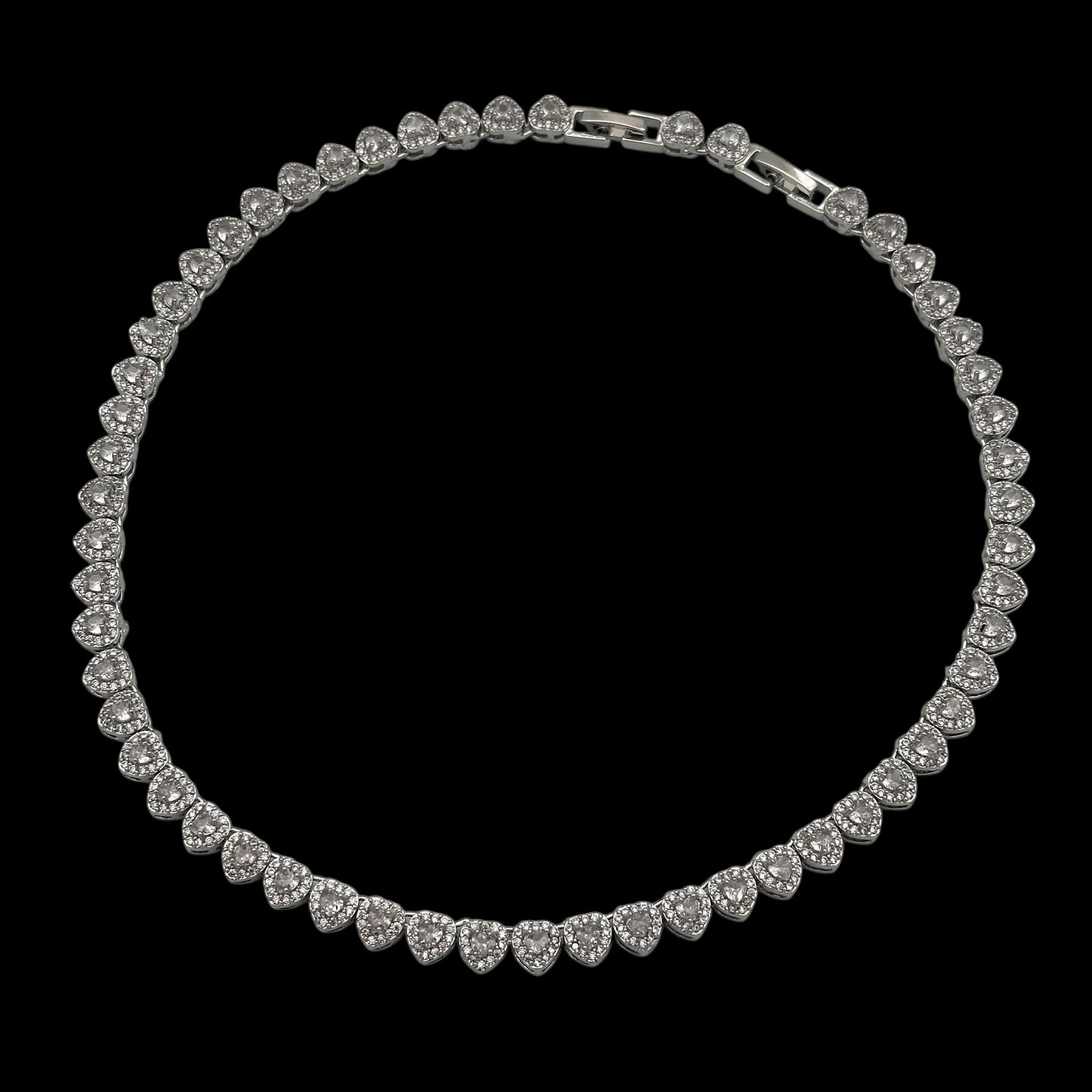 Colier Tennis Affection Placat cu Aur Alb