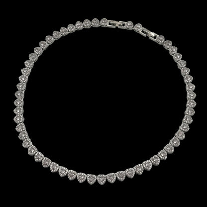 Colier Tennis Affection Placat cu Aur Alb