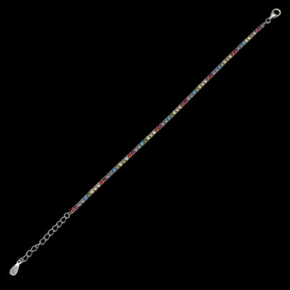 Bratara Tennis 2mm Multicolor Argint