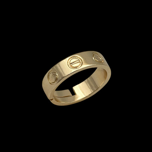Inel reglabil Love Placat cu Aur 18K