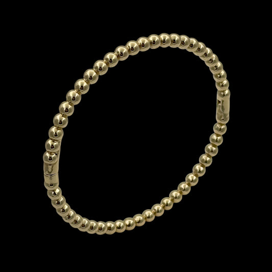 Bratara Fixa Golden Beads Placata cu Aur 18K