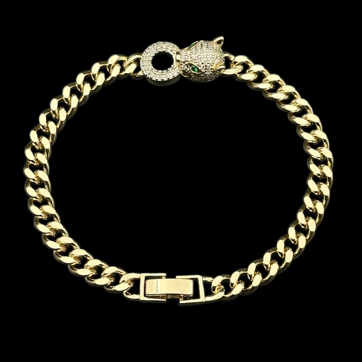 Brățară Tennis Panthera 2 Placată cu Aur 18K