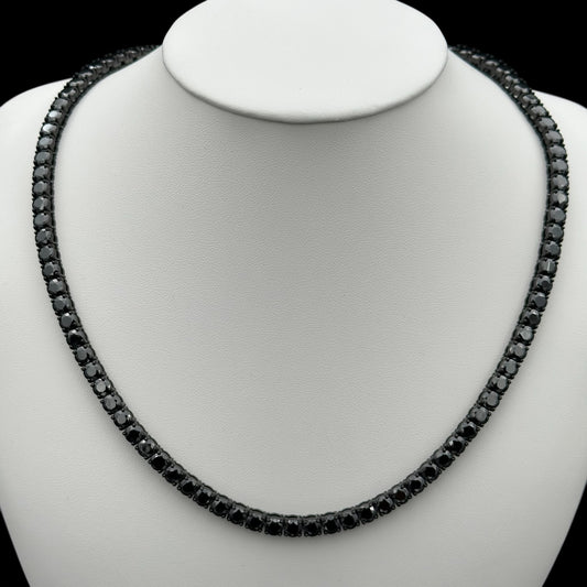 Colier Tennis 5mm Full Black INOX