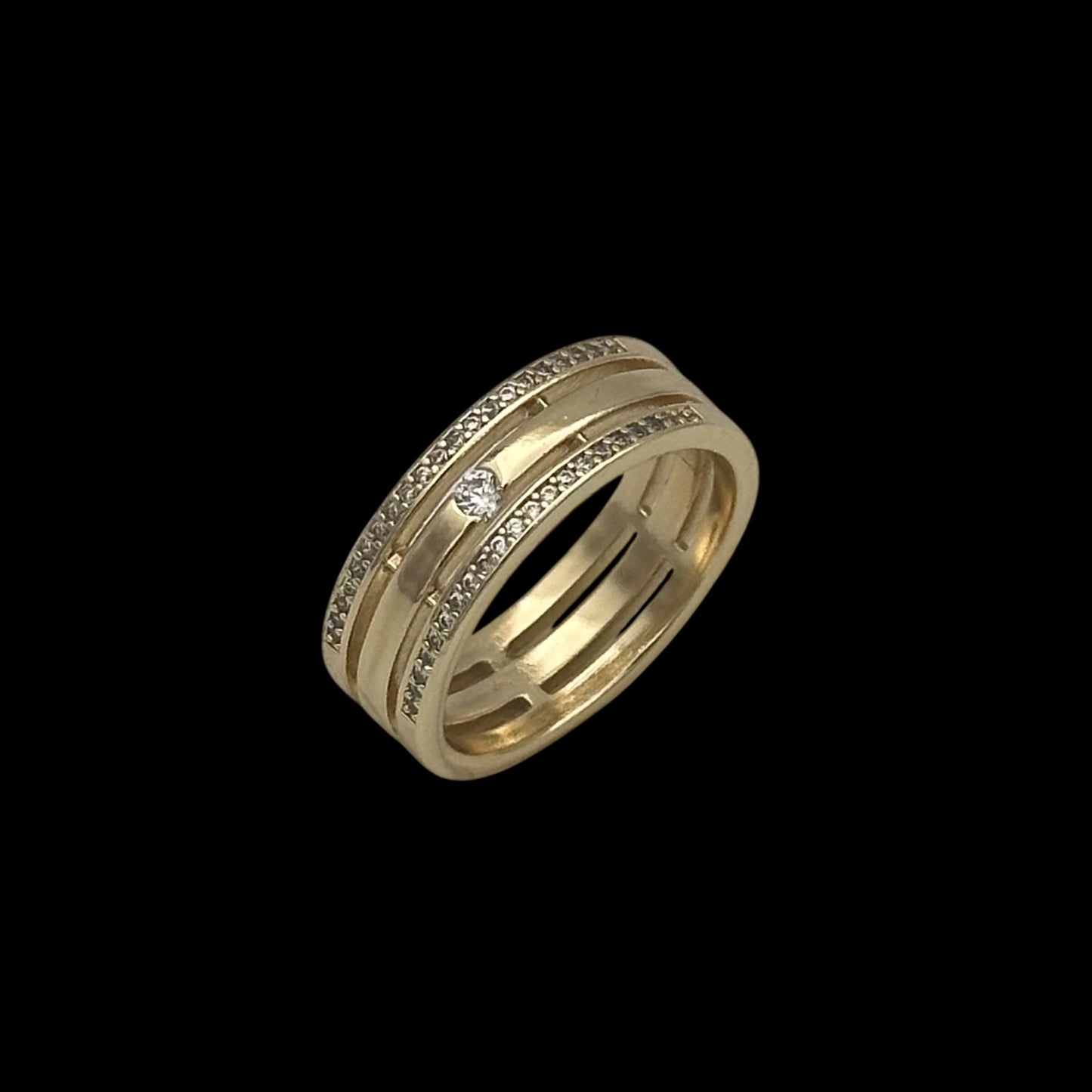 Inel tip Verigheta Placat cu Aur 18K