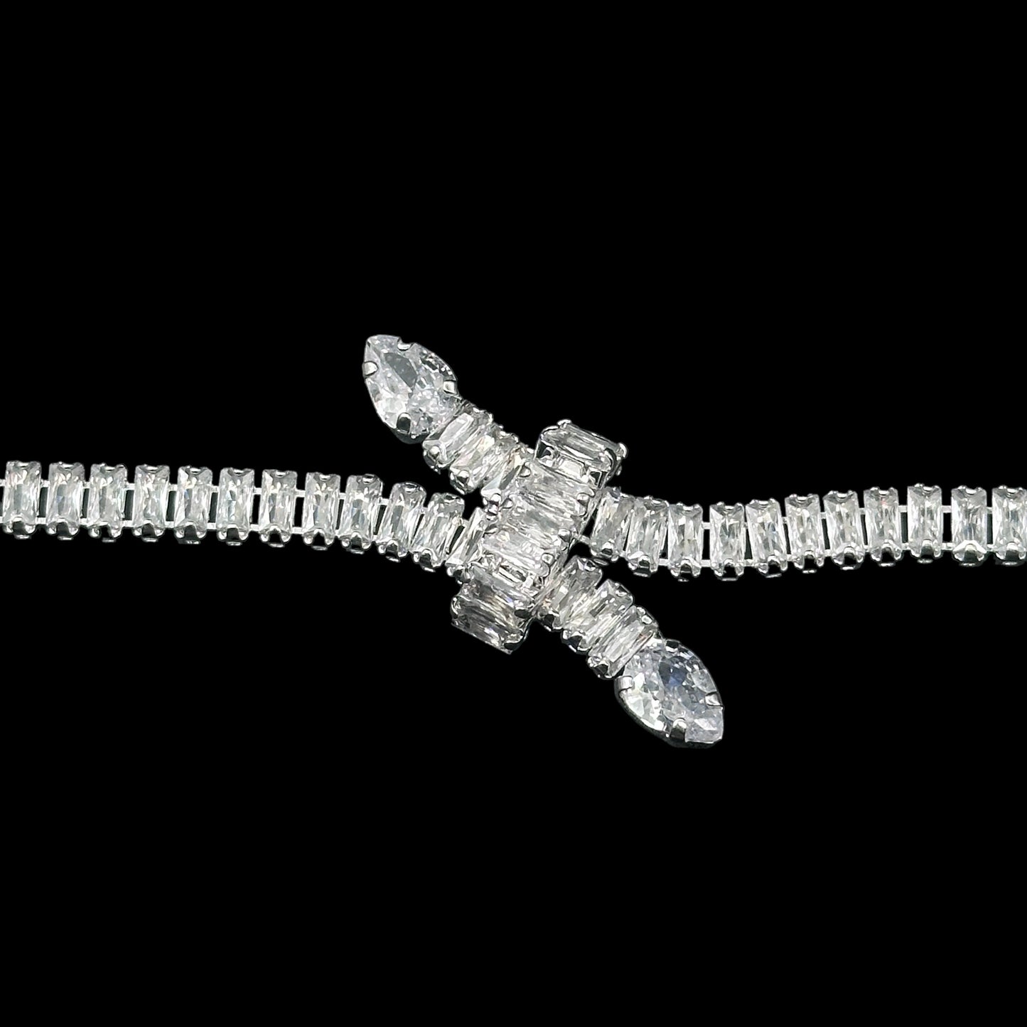 Colier Tennis Serpent Silver
