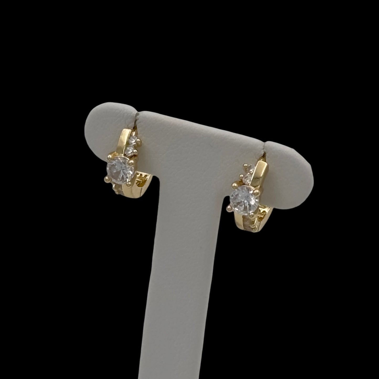 Cercei Mini Diamond Placati cu Aur 18K