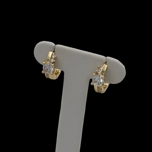 Cercei Mini Diamond Placati cu Aur 18K