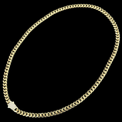 Colier Cuban 6mm Placat cu Aur 18K