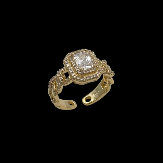 Inel reglabil Majestic Placat cu Aur 18K