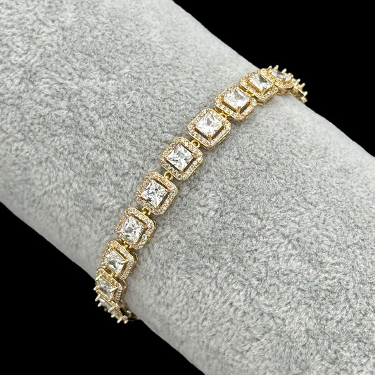 Brățară Tennis Diamonds Placată cu Aur 18K