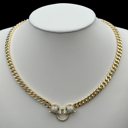 Colier Panthera Frost Placat cu Aur 18K