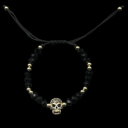Brățară reglabilă Skull Black