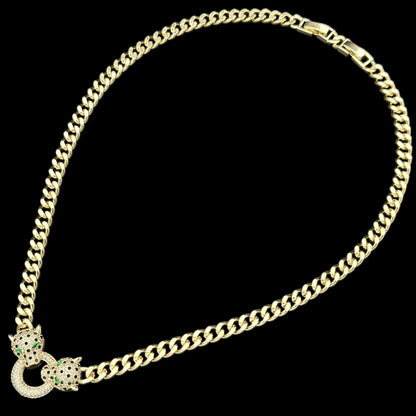 Colier Panthera Frost Placat cu Aur 18K