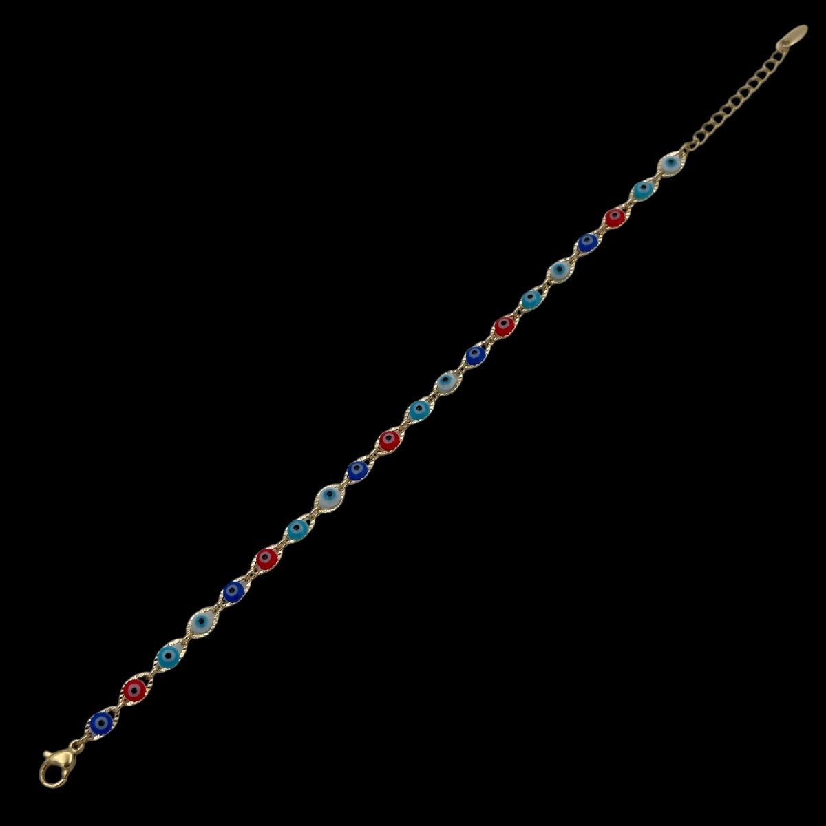 Bratara Evil Eye Multicolor Placata cu Aur 18K