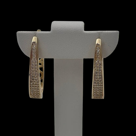 Cercei Brilliance Placați cu Aur 18K