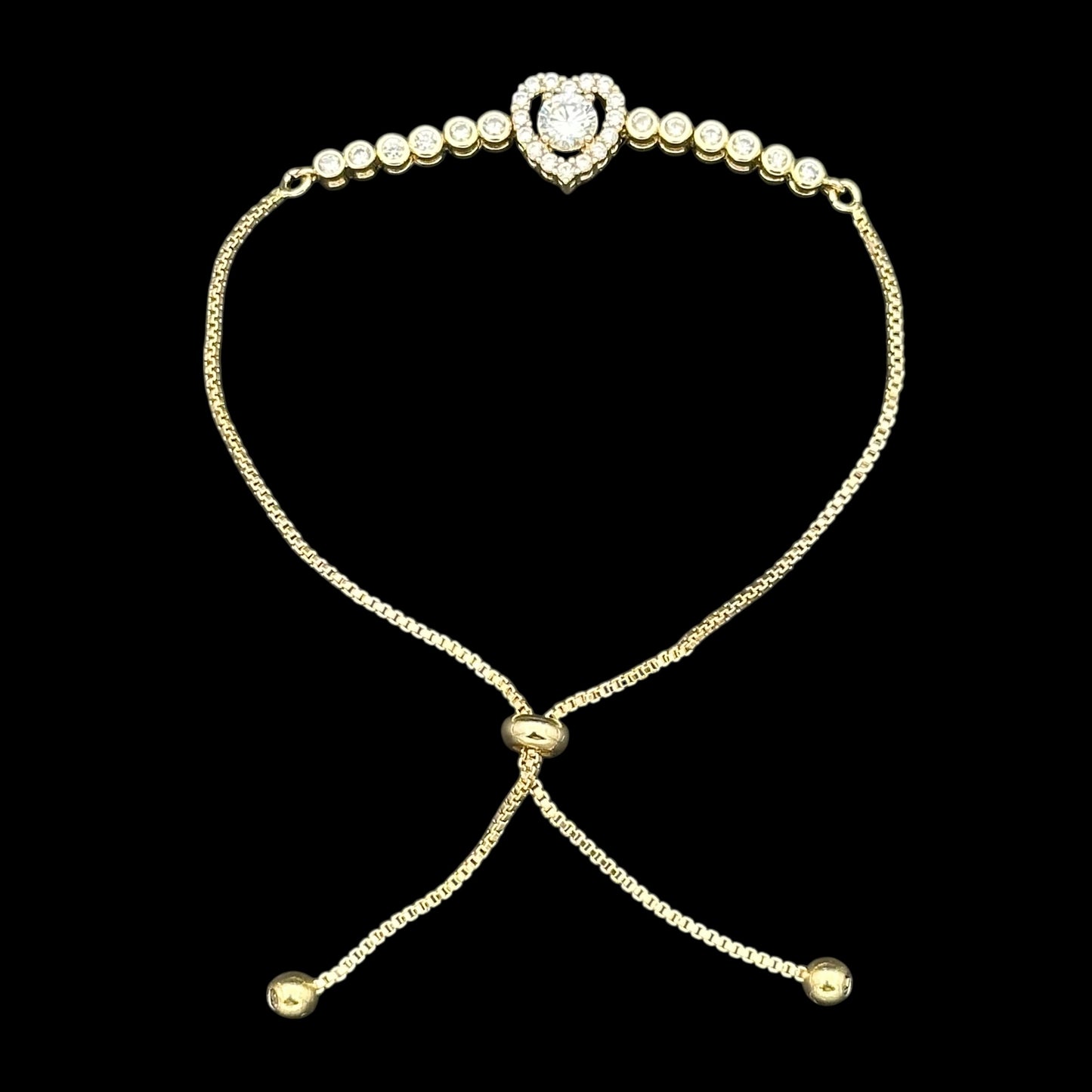 Brățară reglabilă Love Placată cu Aur 18K