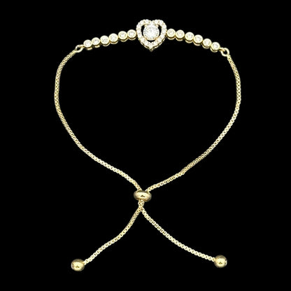 Brățară reglabilă Love Placată cu Aur 18K