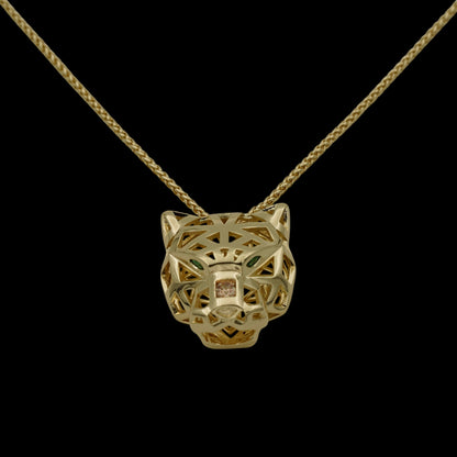 Colier cu pandantiv Panthera Placat cu Aur 18K