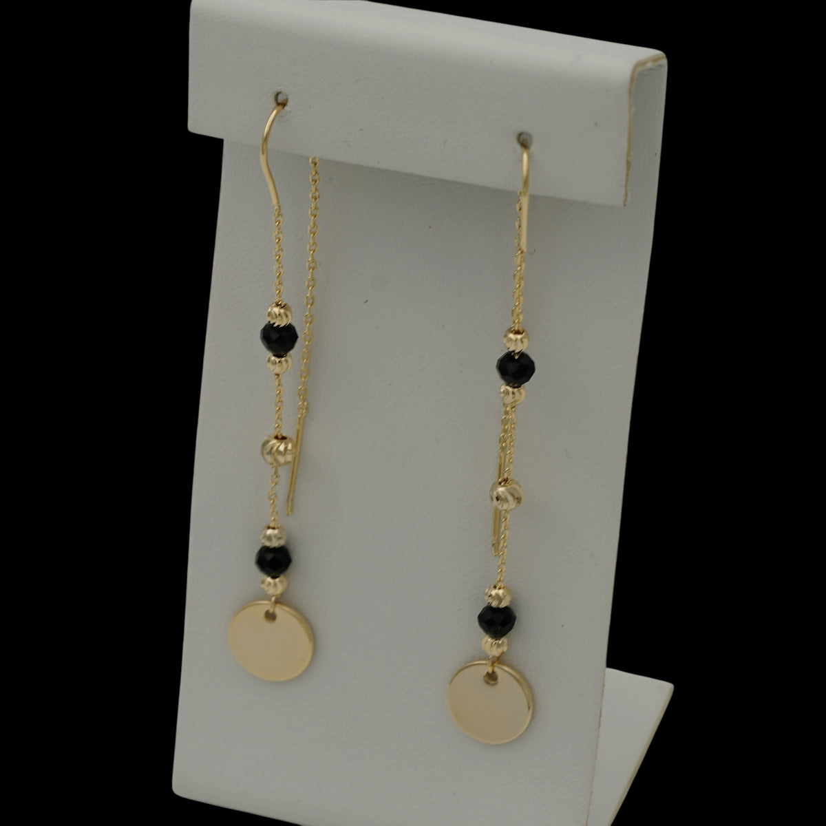 Cercei Onyx Banuti Placati cu Aur 18K
