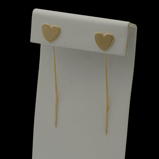 Cercei Heart Placați cu Aur 18K