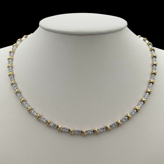 Colier Tennis Royal X Argint