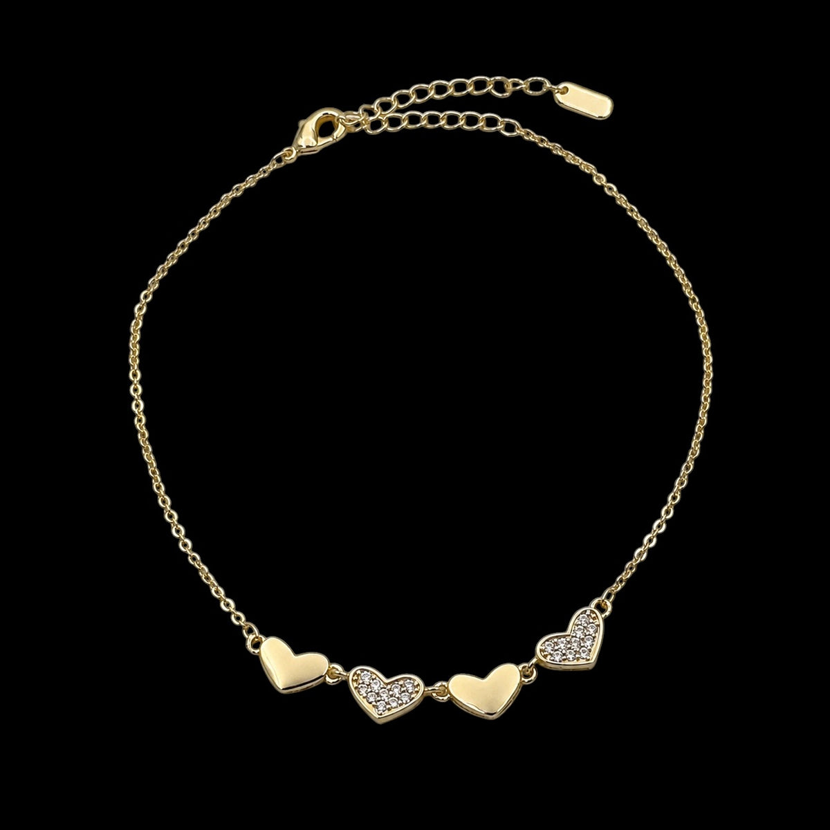 Bratara de picior Lovely Placata cu Aur 18K
