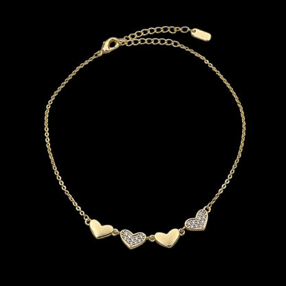 Bratara de picior Lovely Placata cu Aur 18K