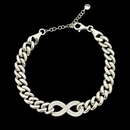 Bratara Cuban Infinity Argint