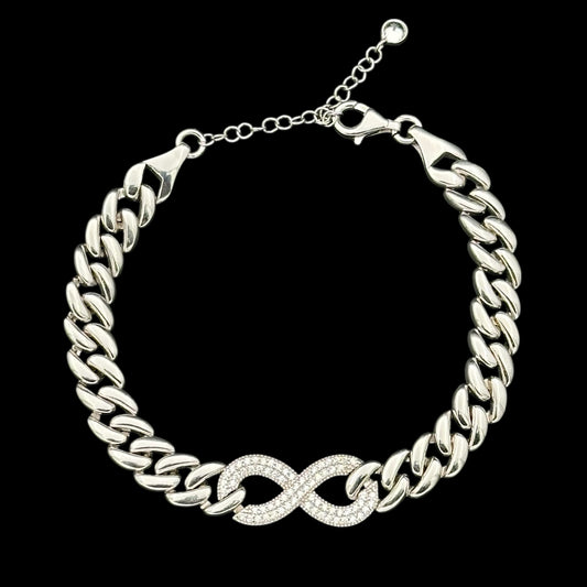 Bratara Cuban Infinity Argint