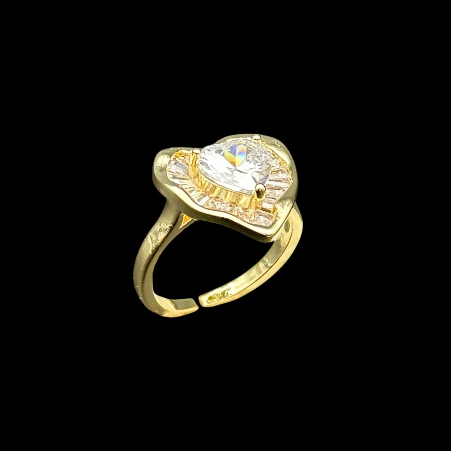Inel reglabil Lovely Placat cu Aur 18K