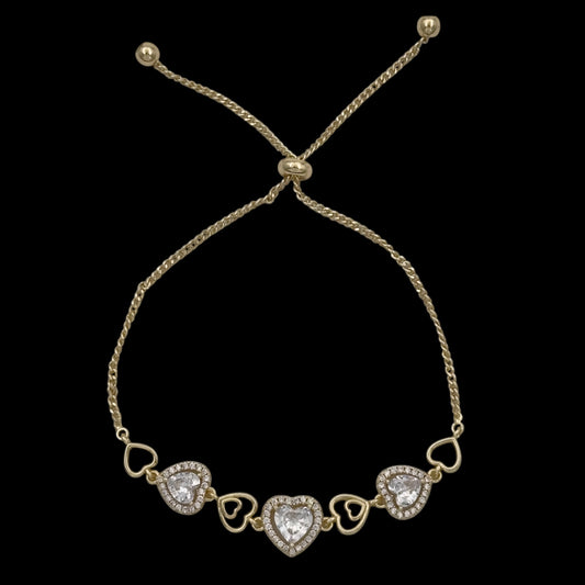 Bratara reglabila Love Placata cu Aur 18K