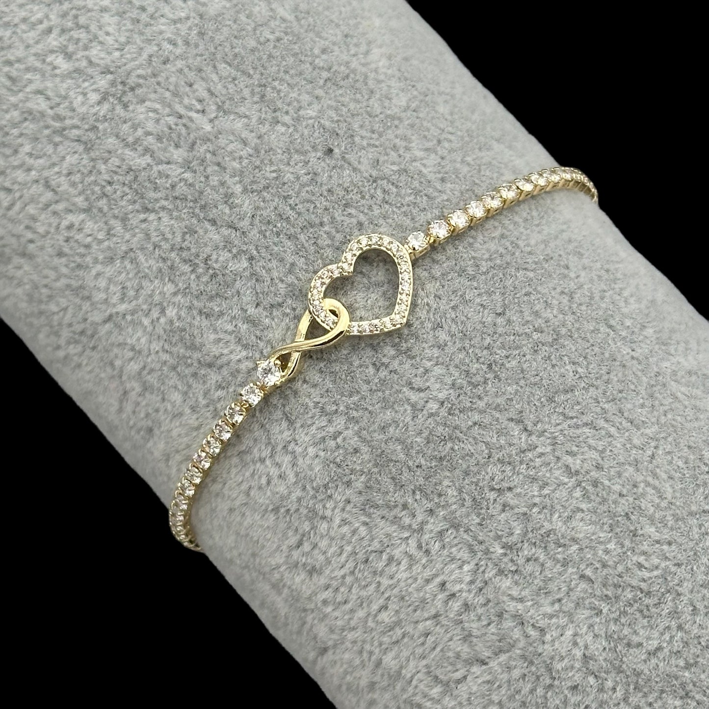 Brățară Tennis Love Placată cu Aur 18K